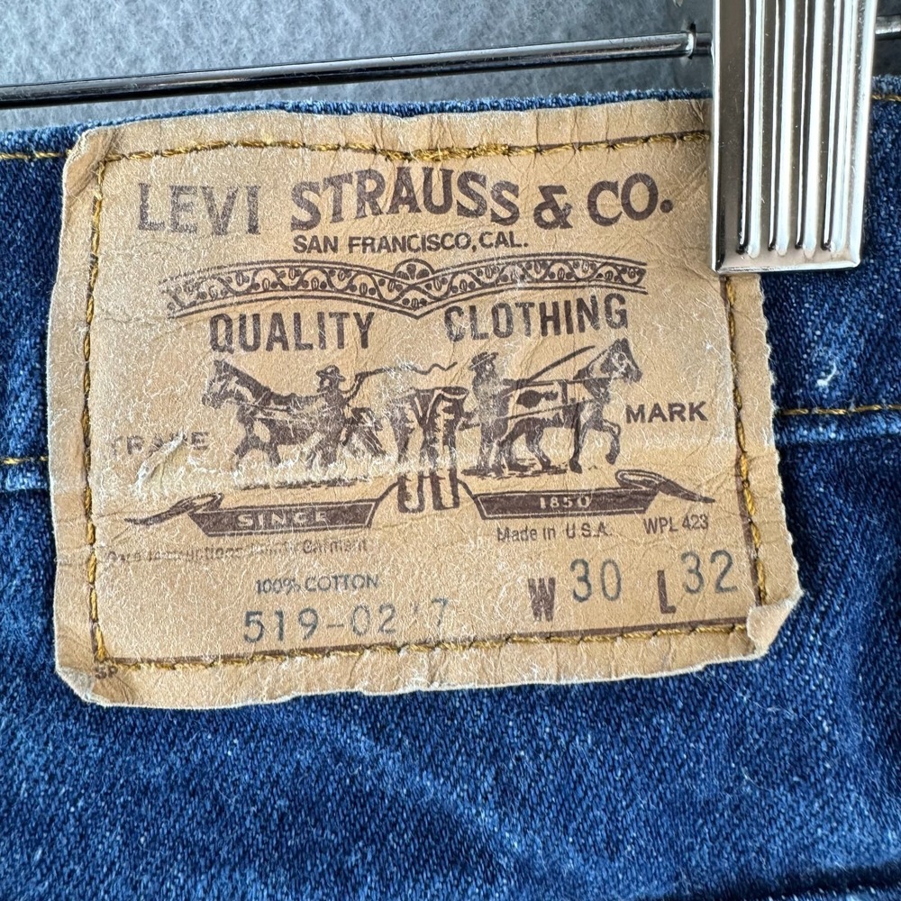 Vintage Levis Jeans Mens 30x32 (Fits 28x31) Orange Tab 80s 519 Straight USA MADE - Picture 6 of 16